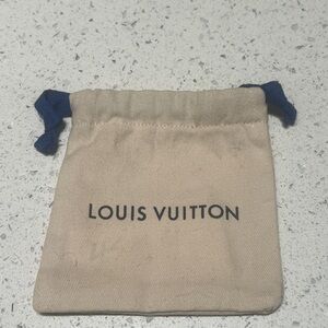 Louis Vuitton small drawstring dust bag 4 x 4.5